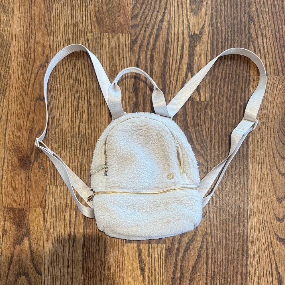 Lululemon Cream Sherpa Backpack